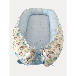 Nido de colecho azul artesanal para bebé recién nacido